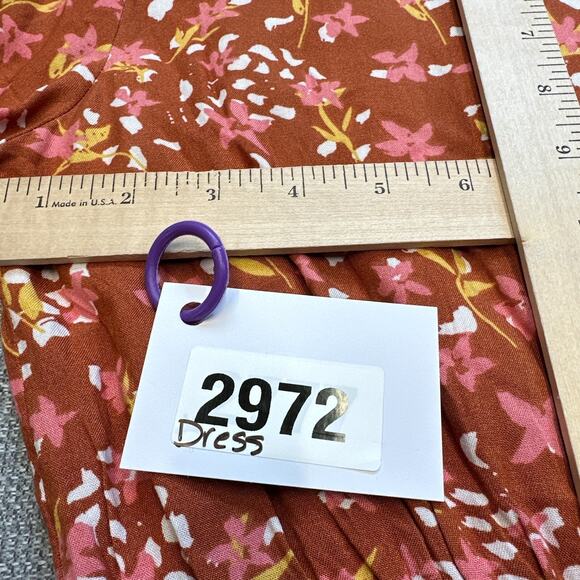 ROXY Floral Romper size Small Rust Pink Floral Festival‎ Beach Fairycore Flowy - Picture 10 of 10